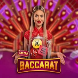 Mega Baccarat by Pragmatic Play, showcased at sky-hillscasino.com – game logo