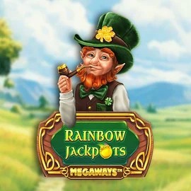 Jackpots logo of Rainbow Jackpots Megaways from Red Tiger Gaming at SkyHills Casino