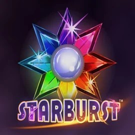 Official Slots logo: Starburst by NetEnt at SkyHills Casino