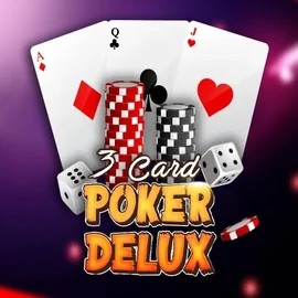 Three Card Poker Delux logo – Poker by Urgent Games at SkyHills Casino