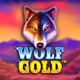 Wolf Gold slot icon by Pragmatic Play, available at SkyHills Casino